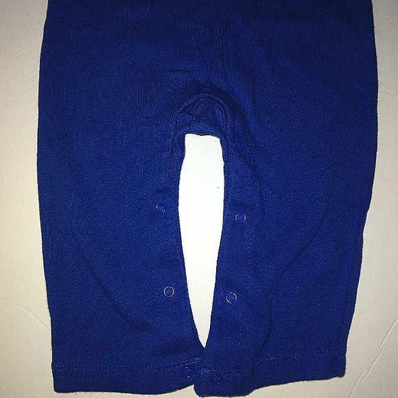 L@@K! NWT OLD NAVY Blue "I LOVE MY PAPA(W)" 6-12mo. Long Sleeve Romper Outfit - Picture 8 of 15